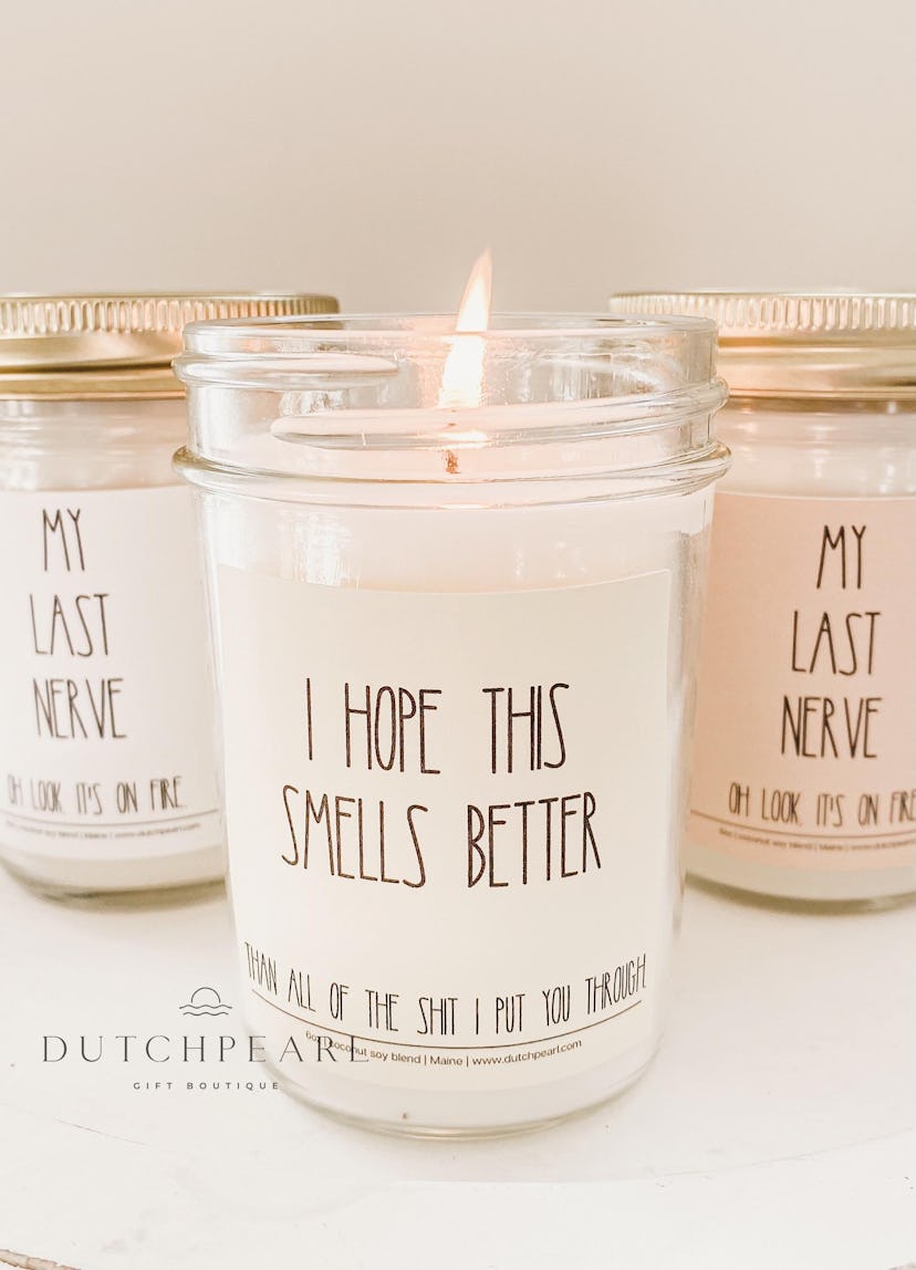 dutchpearl "I hope this smells better than the SHIT I put you through" Candle 