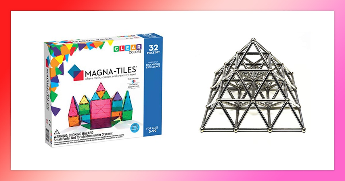 Mag-Genius Magnet Tiles - Clear Magnetic 3D Building Blocks - Educational  Toys, Games, Activities, Puzzles - Creativity, Motor Skills, Learning  Shapes