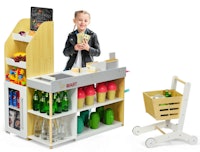Costway Grocery Store Playset with Shopping Cart