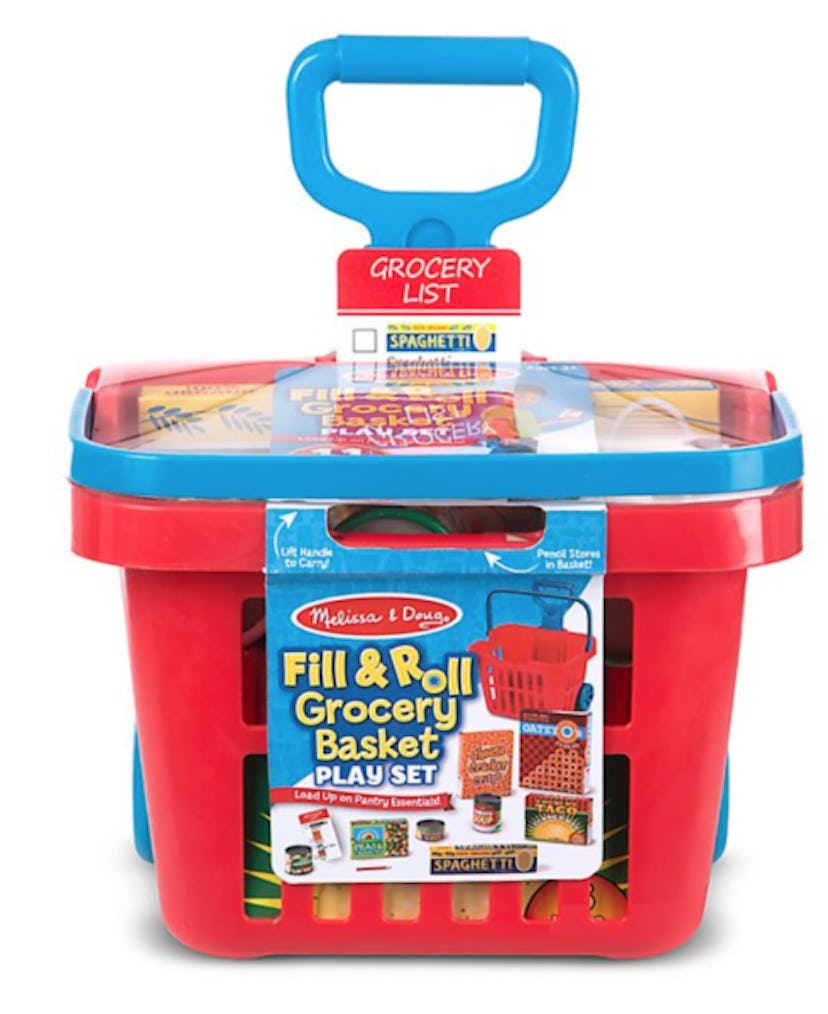 Melissa & Doug Fill & Roll Grocery Basket Play Set