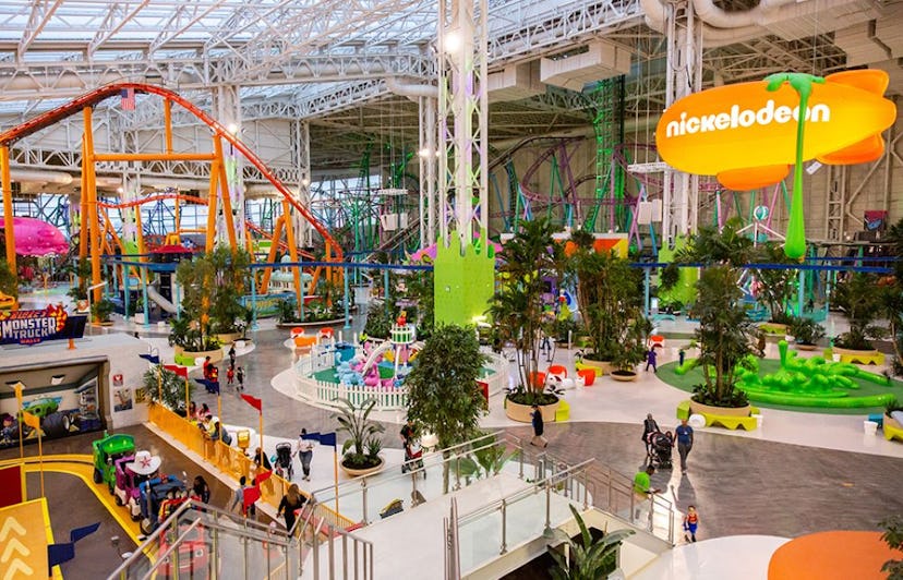 overview of nicklodeon universe indoor theme park at american dream mall in new jersey