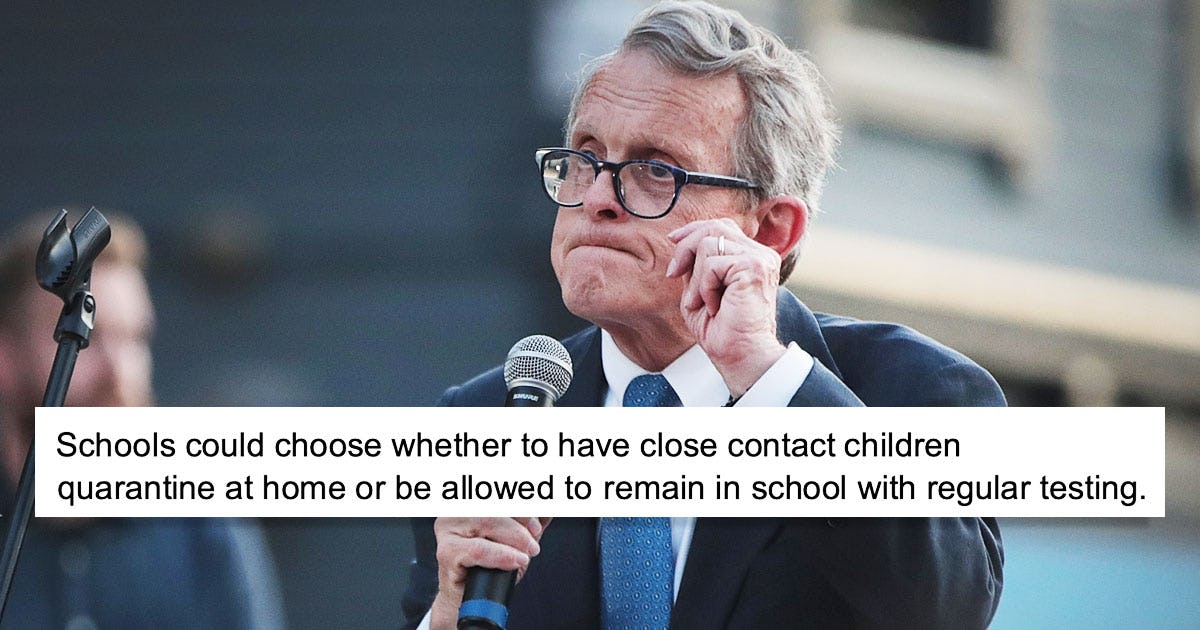 Ohio Gov. Says He Won’t Make Students Quarantine After COVID Exposure