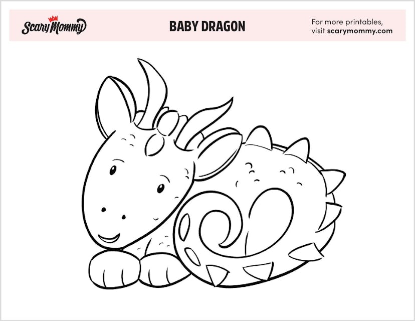 Coloring Pages: Baby Dragon