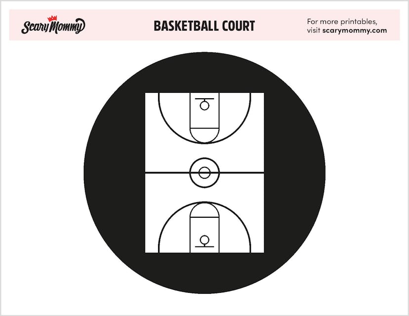 Coloring Pages: Basketball Court