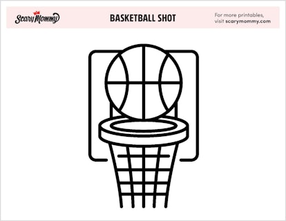 Coloring Pages: Basketball Shot