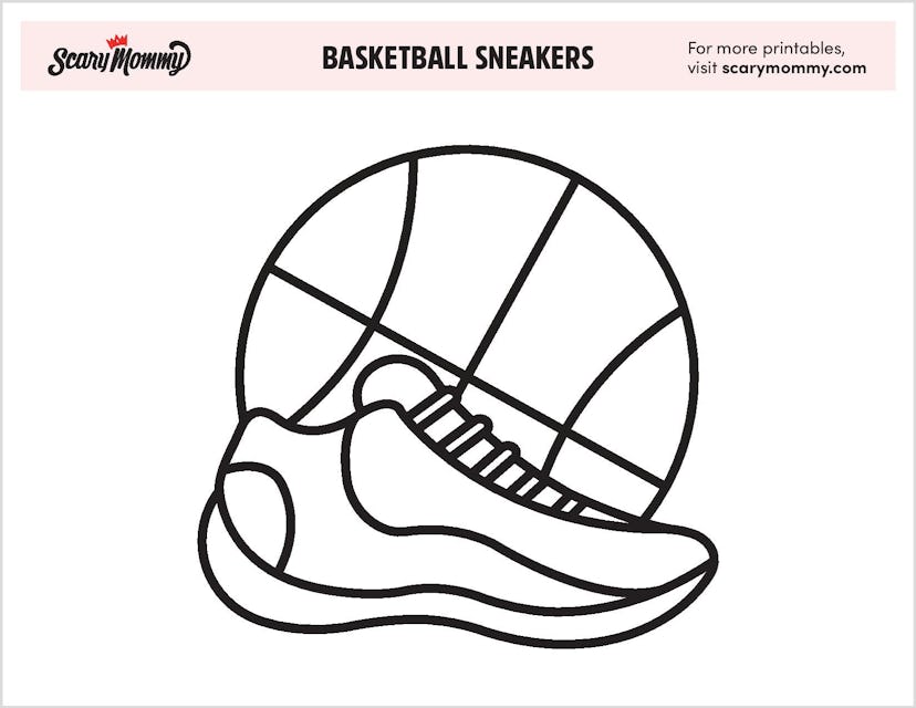 Coloring Pages: Basketball Sneakers