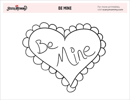 Valentine's Coloring Pages: Be Mine