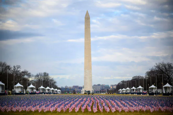 ‘Field Of Flags’ Display Lights Up National Mall For Biden Inauguration