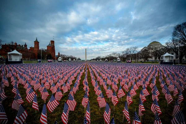 ‘Field Of Flags’ Display Lights Up National Mall For Biden Inauguration