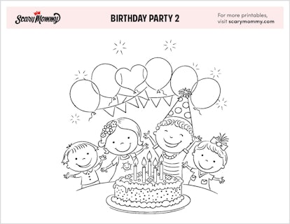 Coloring Pages: Birthday Party 2