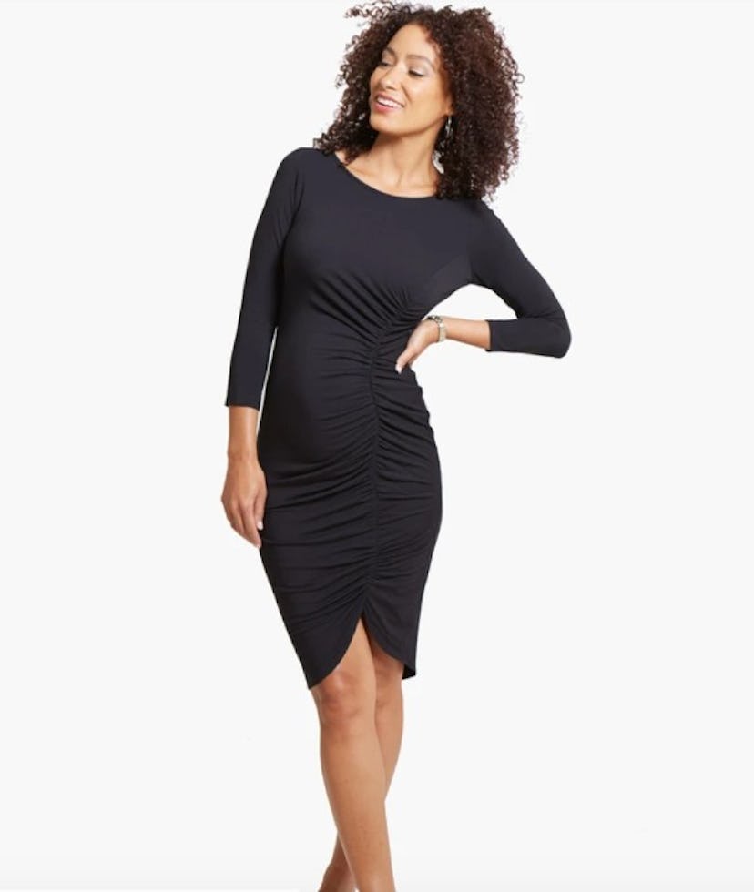 Ingrid & Isabel 3/4 Sleeve Front Shirred Dress