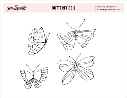 Butterflies Coloring Page 2