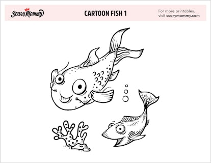 Coloring Pages: Cartoon Fish 1