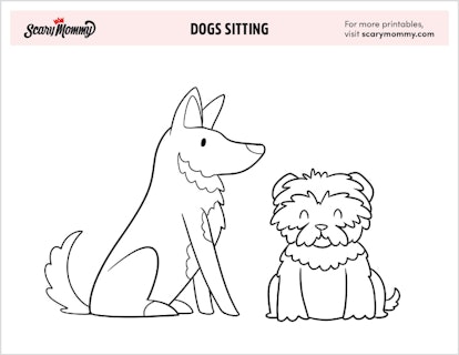 Dogs Sitting Printable 1