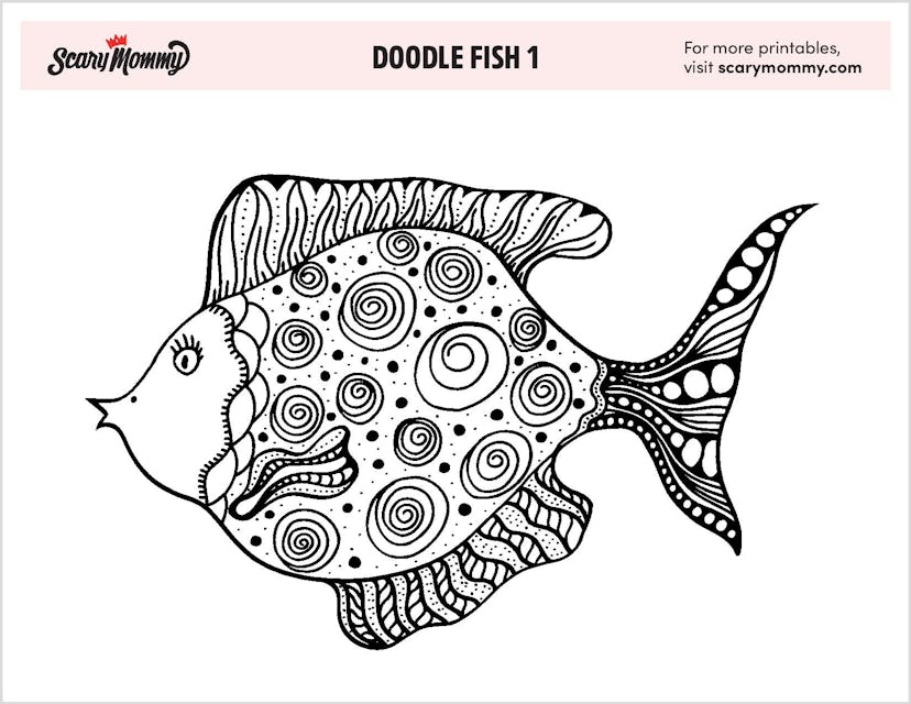 Coloring Pages: Doodle Fish