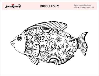 Coloring Pages: Doodle Fish 2
