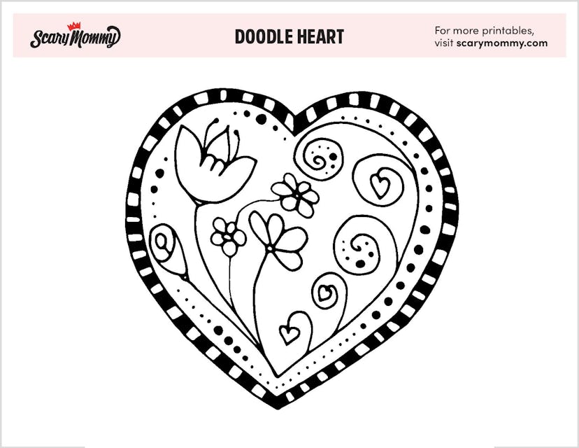 Heart Coloring Pages: Doodle Heart