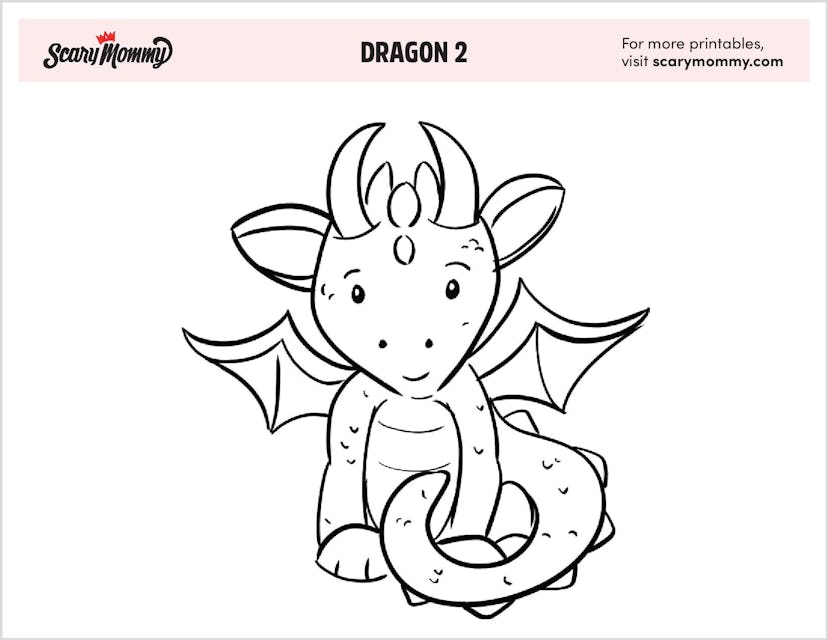 Coloring Pages: Dragon 2