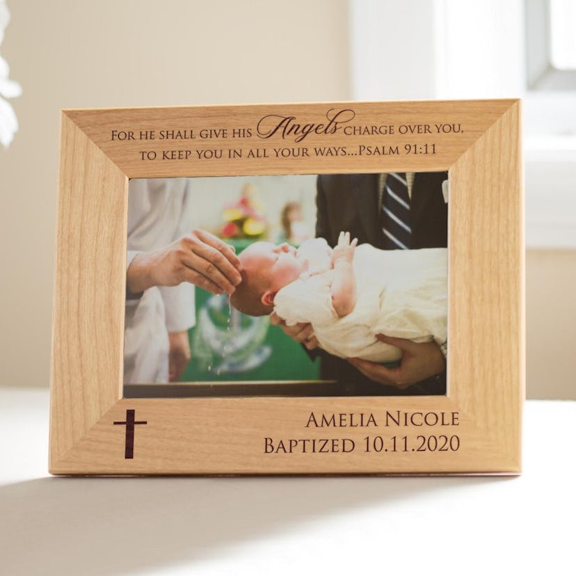 Engraved Baptism Picture Frame
