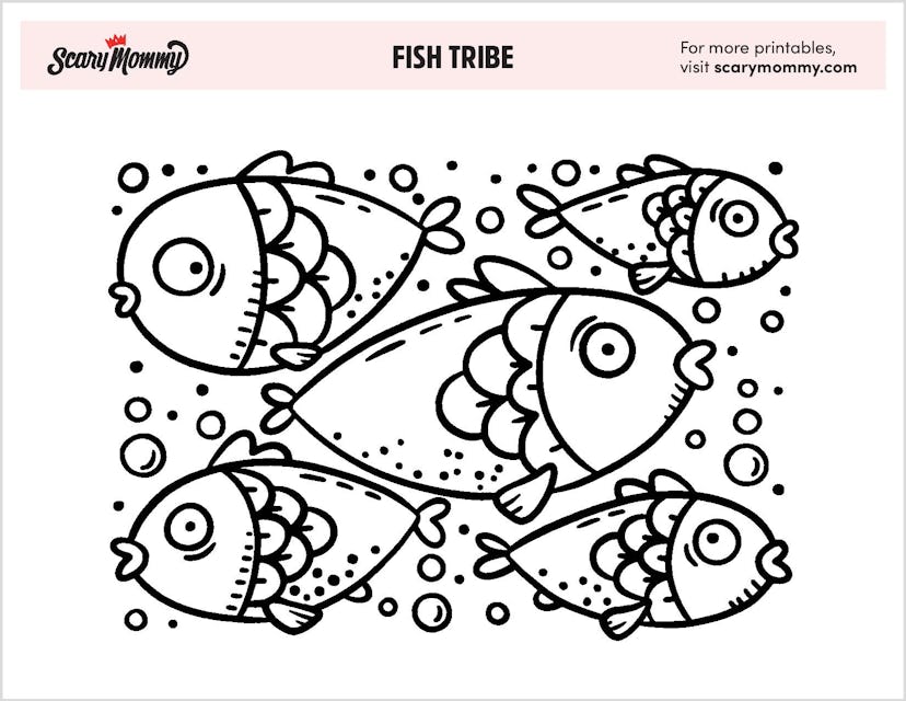 Coloring Pages: Fish Tribe