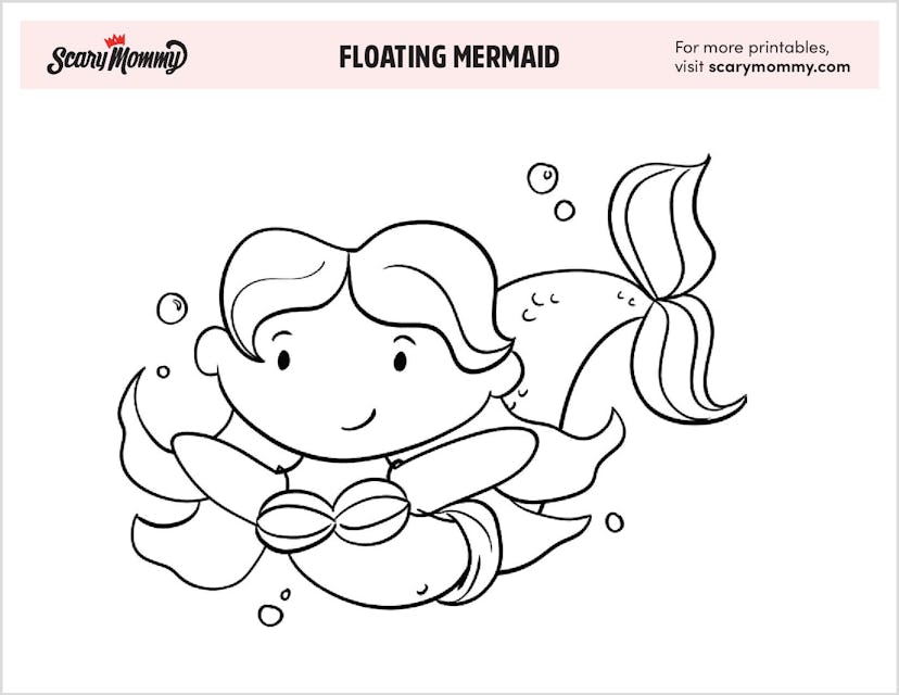 Floating Mermaid Printable