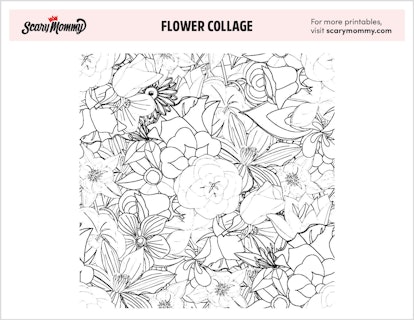 Flower Coloring Pages: Flower Collage