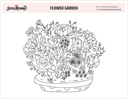 Flower Coloring Pages: Flower Garden