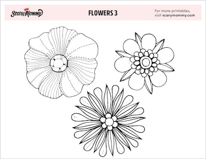 Flower Coloring Pages: Assorted Flowers 3