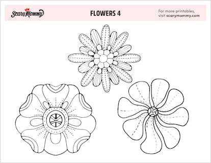 Flower Coloring Pages: Assorted Flowers 4