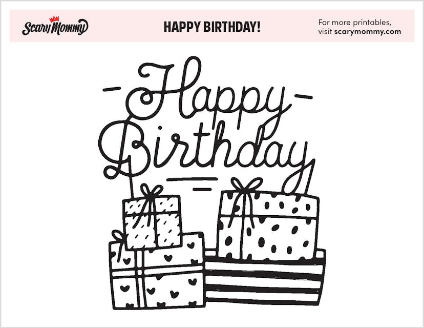 Coloring Pages: Happy Birthday