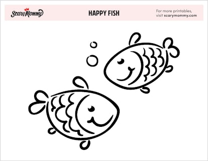Coloring Pages: Happy Fish