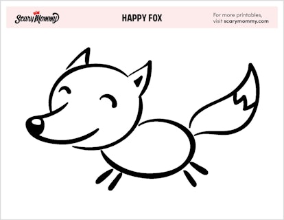 Coloring Pages: Happy Fox