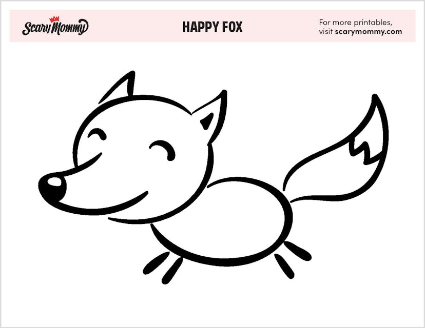 Coloring Pages: Happy Fox