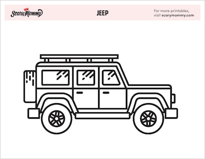 Coloring Pages: Jeep