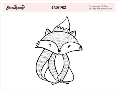 Coloring Pages: Lady Fox