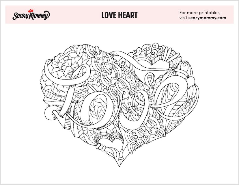 Heart Coloring Pages: Love Heart