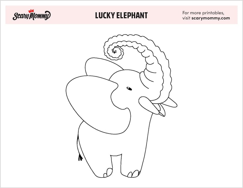 Coloring Pages: Lucky Elephant
