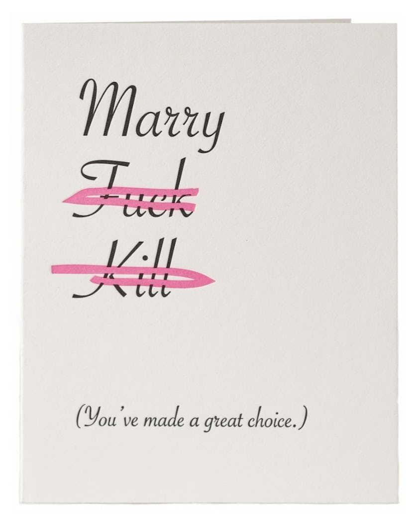 Marry Fuck Kill Card