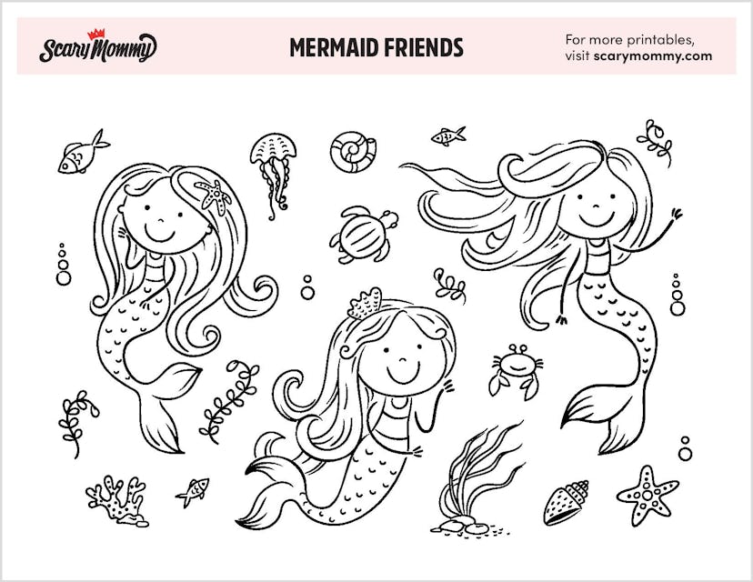 Mermaid Friends Printable