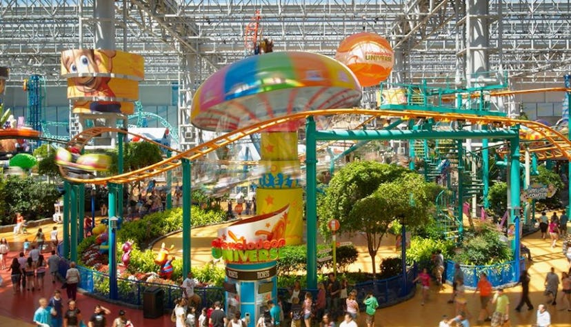 indoor roller coaster and rides at Nickelodeon universe at mall of america in minnesota
