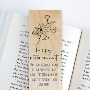 OlivePressCo Personalized Retirement Bookmark