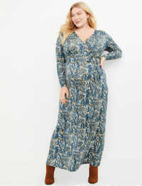 Jessica Simpson Plus Size Printed Maternity Dress