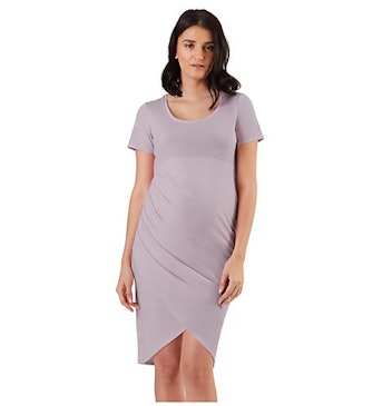 Hello Miz Stretch Velvet V-Neck Maternity/Nursing Dress – Healthy