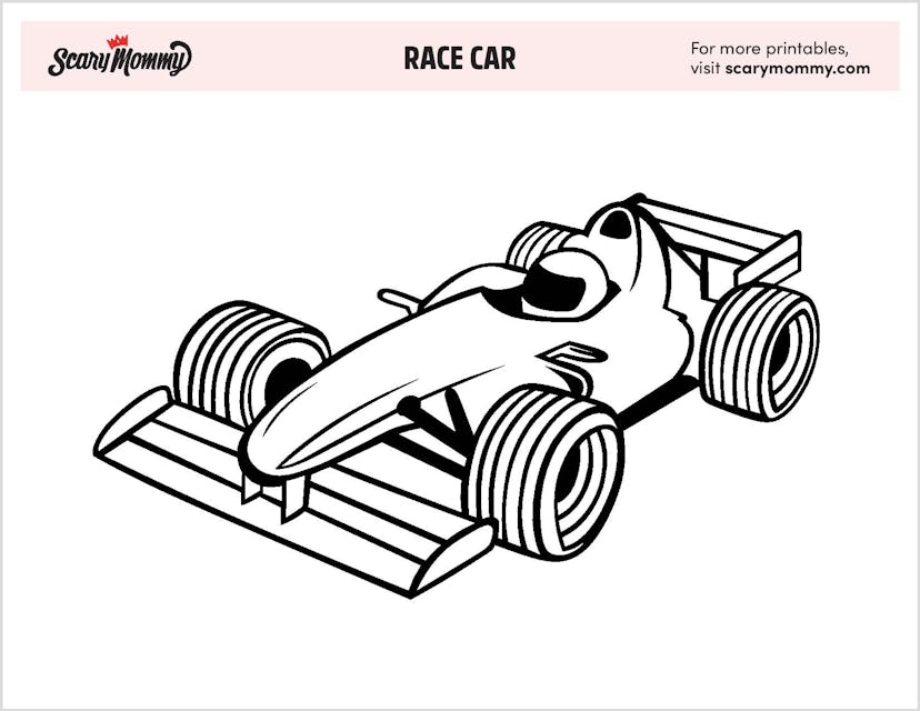 Coloring Pages: Race Car