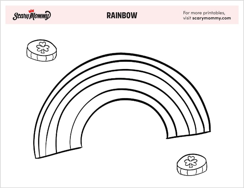 St. Patrick's Day Coloring Pages: Rainbow