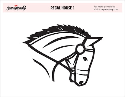 Horse Coloring Pages: Regal Horse 1