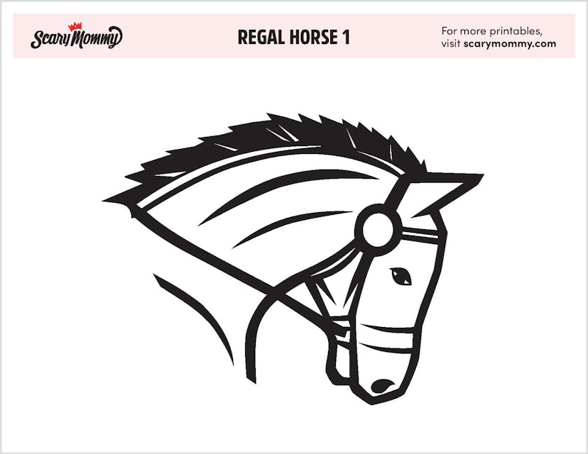 Horse Coloring Pages: Regal Horse 1