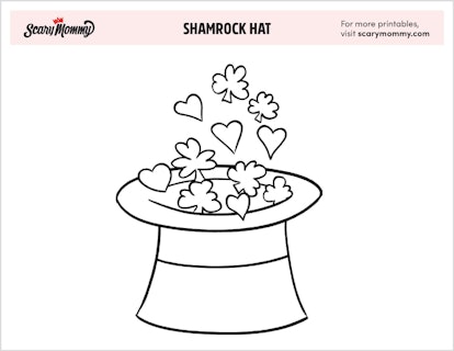 St. Patrick's Day Coloring Pages: Shamrock Hat