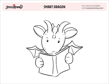 Coloring Pages: Smart Dragon
