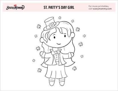 St. Patrick's Day Coloring Pages: St. Patty's Day Girl